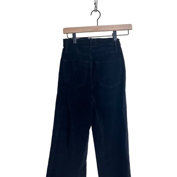 Frame Pants Womens 23 Black Wide Leg Flare Corduroy Casual High Rise - Picture 5 of 6